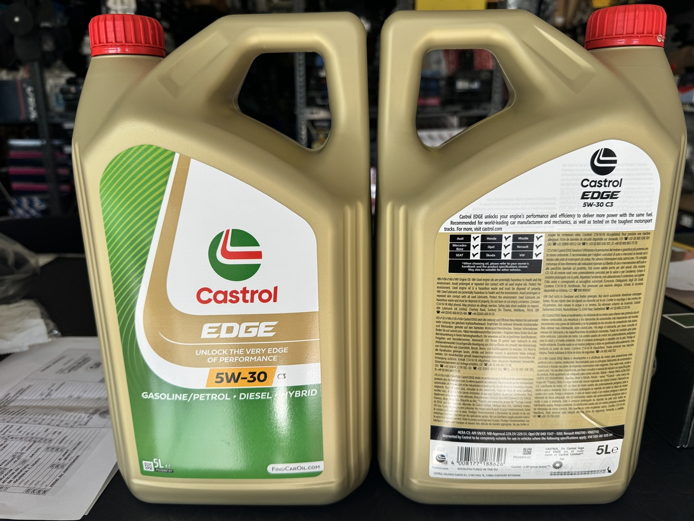 ΛΑΔΙΑ 5W-30 5 λιτρα CASTROL EDGE C3 CA15FEC GASOLINE PETROL DIESEL HYBRID
