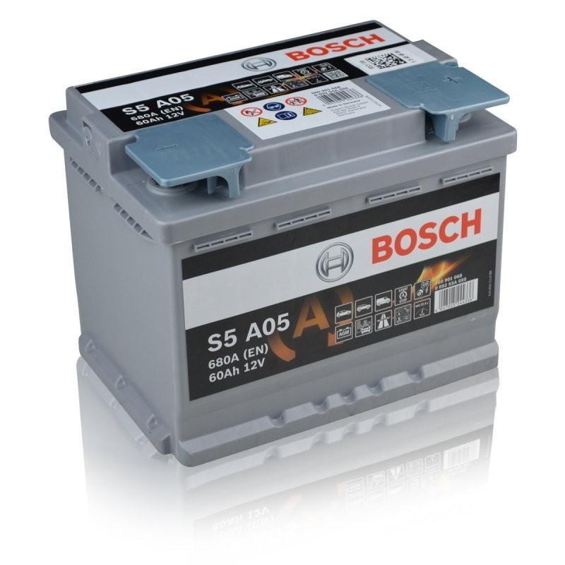 ΜΠΑΤΑΡΙΑ 60 αμπερ BOSCH S5 START-STOP AGM ΔΙΑΣΤΑΣΕΙΣ:175 Χ190 Χ244 ΘΕΤΙΚΟΣ ΔΕΞΙΑ